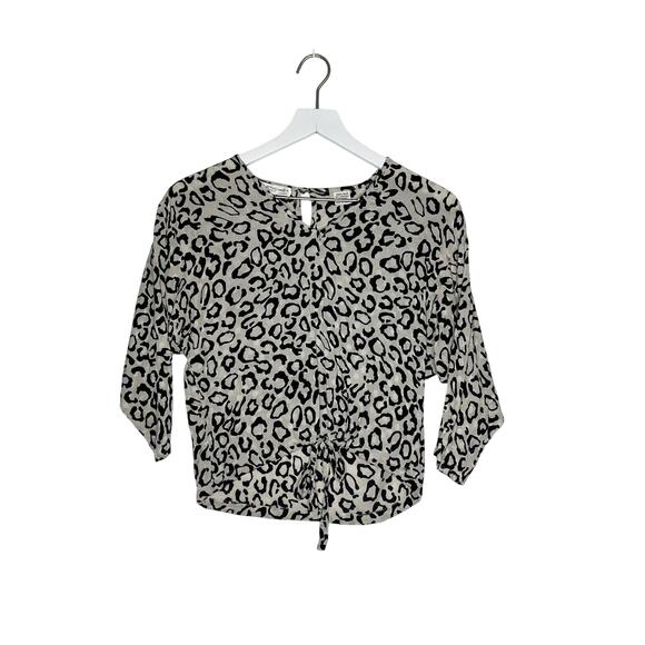 Vintage 80s/90s Balenciaga Paris Silk Leopard Print Blouse size 4 - Picture 5 of 10